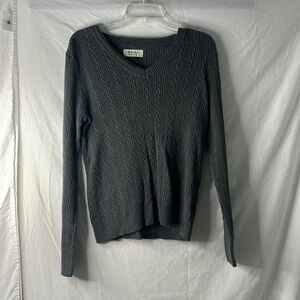 Ladies cardigan, sweater, gray size medium